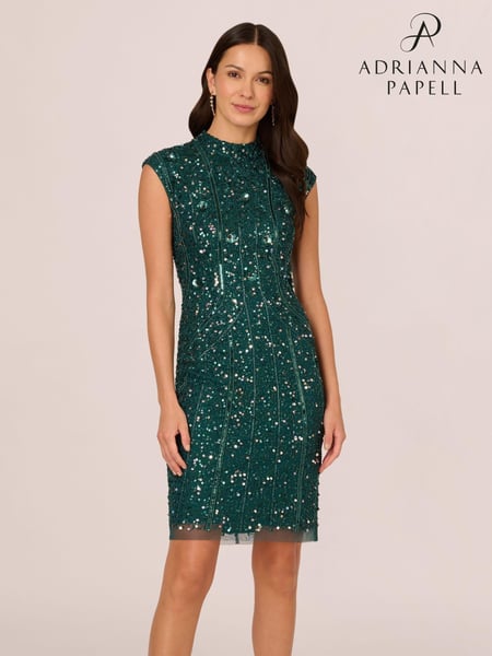 Adrianna Papell Green Bead Cocktail Dress (AK7538) | € 202