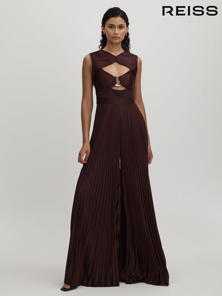 Amur Cut-Out Pleated Wide Leg Jumpsuit (AK7641) | € 886