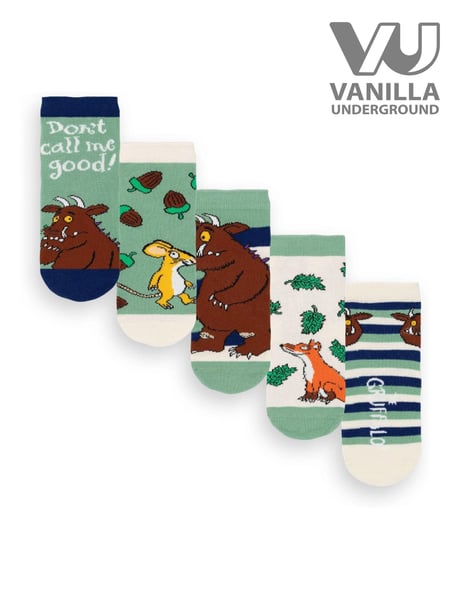 Vanilla Underground Green Kids Gruffalo Socks 5 Pack (AK7961) | € 22