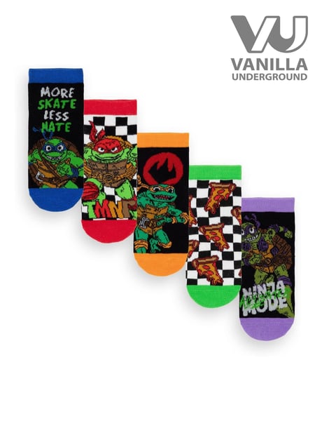 Vanilla Underground Black Boys Teenage Mutant Ninja Turtles Socks 5 Pack (AK8575) | € 22