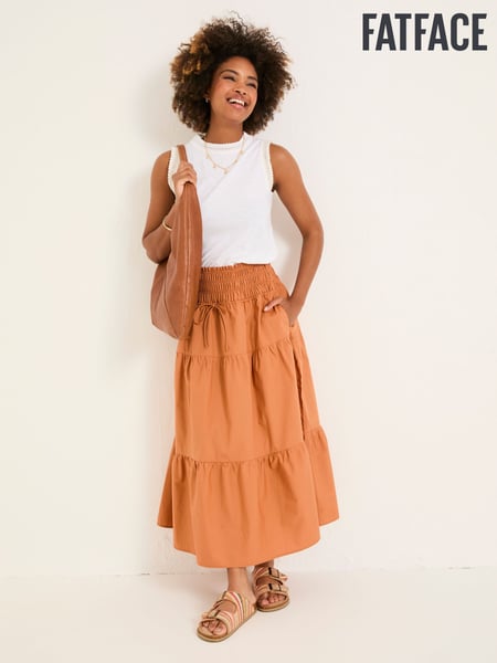 FatFace Ricky Golden Tan Midi Skirt (AK9181) | € 86