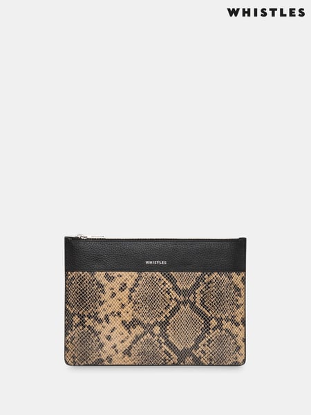 Whistles Natural Una Snake Panel Purses (AK9603) | € 108