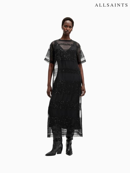 AllSaints Black Izabela Maxi Dress (AK9797) | € 404