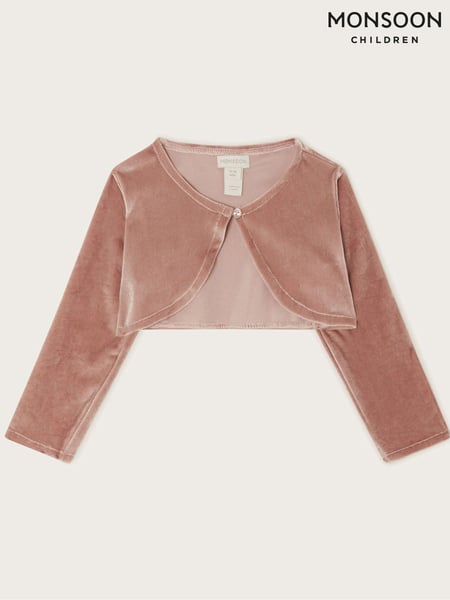 Monsoon Pink Baby Velvet Niamh Cardigan (AK9901) | € 36 - € 39