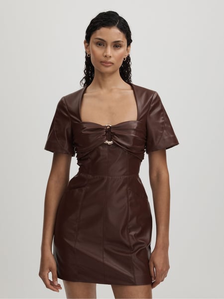 Amur Faux Leather Mini Dress (AL0565) | € 636