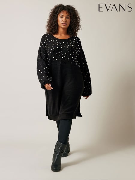 Evans Pearl Trim Dress (AL0757) | € 78