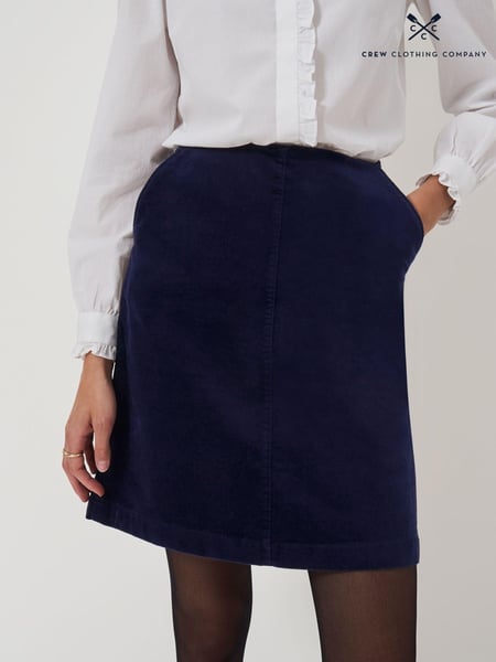 Crew Clothing Blue Velvet Mini Skirt (AL1596) | € 86
