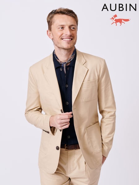 Aubin Blue Mareham Patch Pocket Blazer (AL1925) | € 357