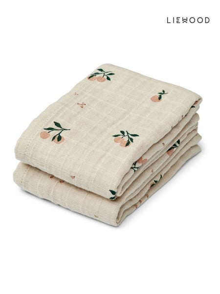 Liewood Grey 100% Cotton Lewis Muslin Cloth 2 Pack (AL2529) | € 28