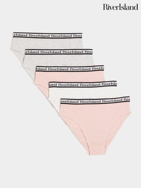 River Island Pink Girls Mix Briefs 5 Pack (AL4269) | € 19 - € 22