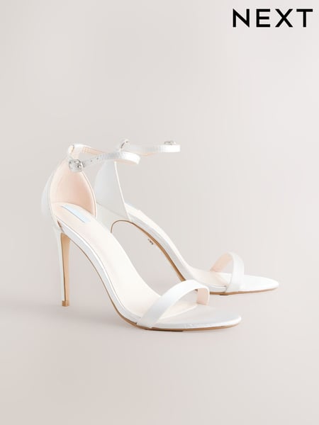 White Forever Comfort® Wedding Round Toe High Heel Bridal Sandal Shoes (AL5358) | € 58