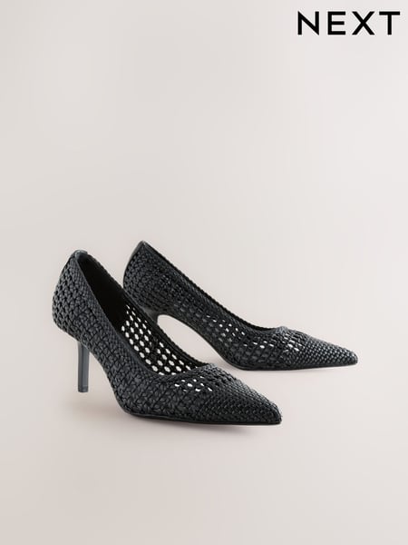 Black Forever Comfort® Point Toe Weave Court Heel Shoes (AL5622) | € 70