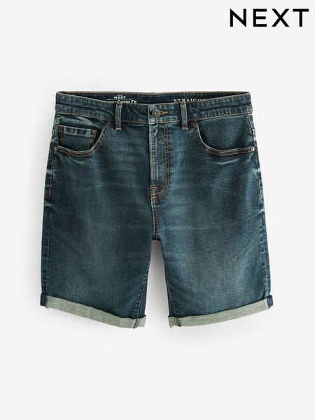 Dunkle Waschung - Gerade Passform - Stretch Denim Shorts (AL5673) | 33 €