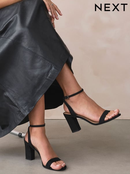 Black Standard/Wide Fit Forever Comfort® Block Heel Sandals (AL5845) | € 47