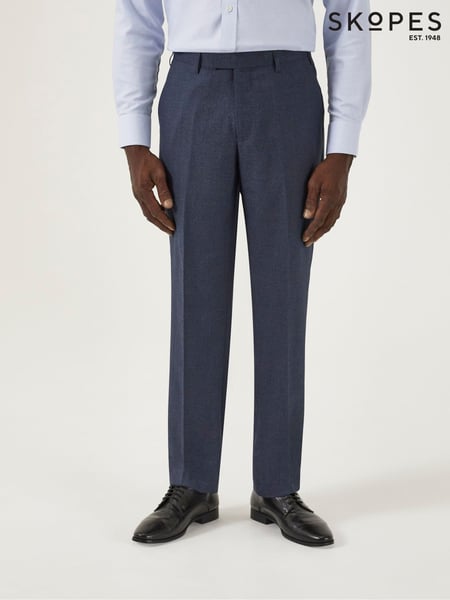 Skopes Blue Tailored Fit Harcourt Tweed Effect Suit Trousers (AL6117) | € 86