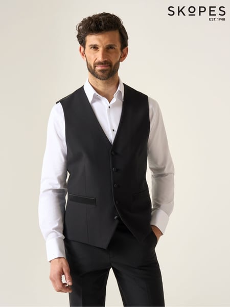 Skopes Black Cavendish Single Breasted Dinner Suit Waistcoat (AL6123) | € 101