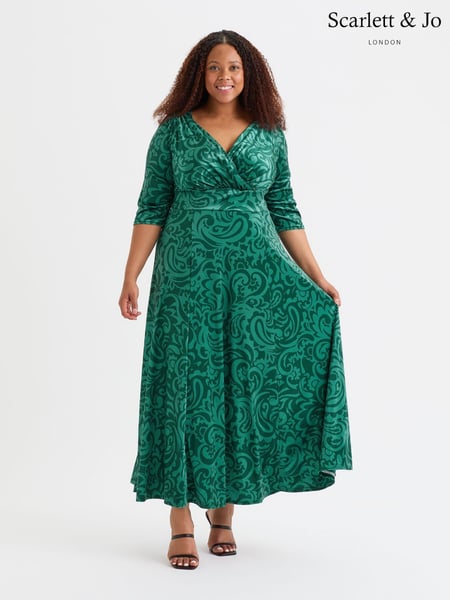 Scarlett & Jo Green Verity Pucci Velvet Maxi Gown (AL6456) | € 203