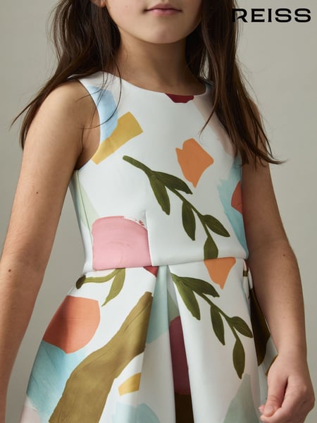 Reiss Multi Kitty 9-13 yrs Abstract Floral Scuba Dress (AL6683) | € 78