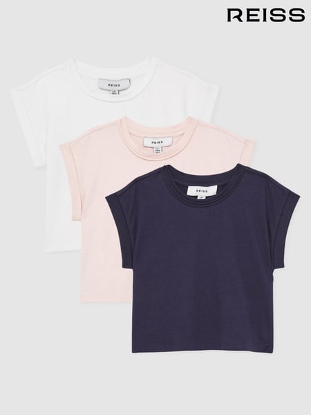 Reiss Multi Terry 3 Pack 9-13 yrs Cotton-Jersey Cropped T-Shirt 3 Pack (AL6688) | € 50