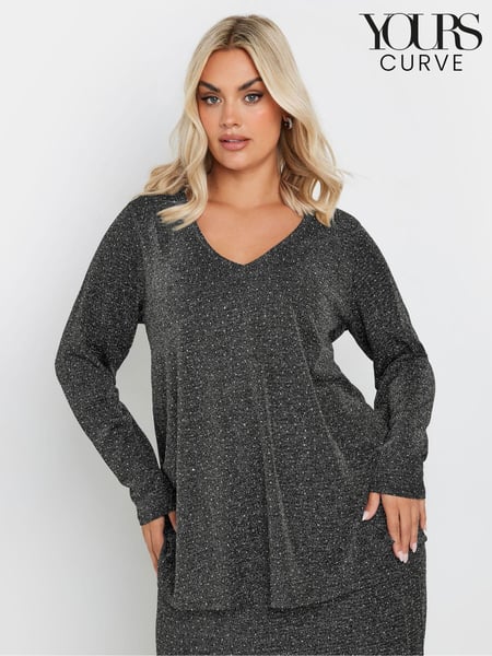 Yours Curve Silver Heat Seal Plunge Swing Top (AL6946) | € 48