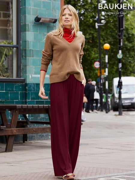Baukjen Red Palazzo Trousers (AL7388) | € 117