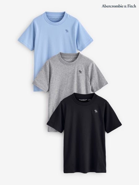 Abercrombie & Fitch Blue Logo Long Sleeve 100% Cotton Top 3 Pack (AL7443) | € 45 - € 48
