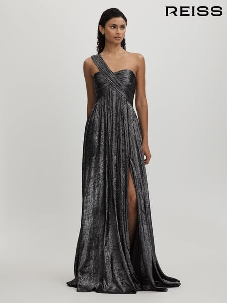 Amur Metallic One Shoulder Maxi Dress (AL7818) | € 1.057