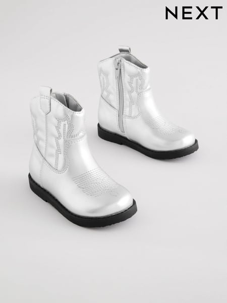 Silver Metallic Western Boots (AL8742) | € 40 - € 45