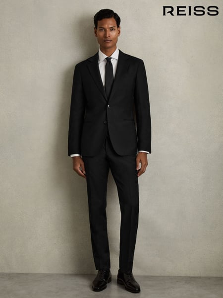 Reiss Black Aspire Slim-Fit Single Breasted Wool Suit Jacket (AL8993) | € 418