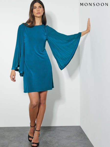 Monsoon Blue Win Jersey Cape Sleeve Tunic Dress (AL9080) | € 66