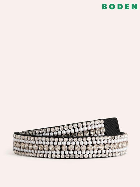Boden Black Embellished Waist Belt (AL9506) | € 49
