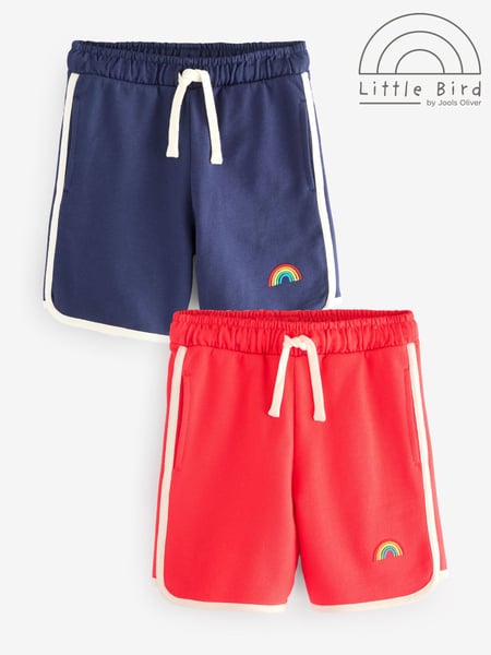 Little Bird by Jools Oliver Navy/Red Rainbow 2 Pack Shorts (AL9610) | € 31 - € 44