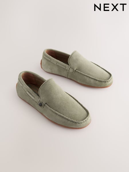 Suede Sage Green Standard Fit (F) Loafers (AM1389) | € 40 - € 51
