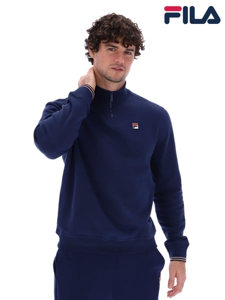 Fila Blue Ramy Quarter Zip 100% Cotton Sweatshirt (AM2088) | € 86