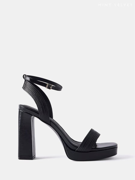 Mint Velvet Black Platform Heeled Sandals (AM2580) | € 203