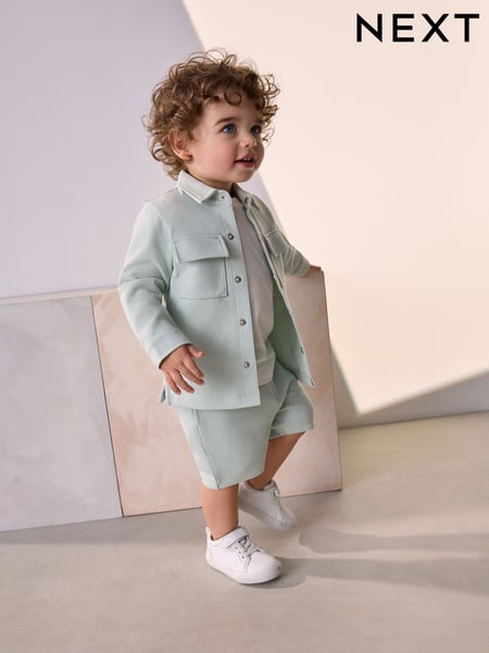 Mineral Blue Jersey Shirt and Shorts Set 3 Piece (3mths-7yrs) (AM2652) | € 34 - € 40