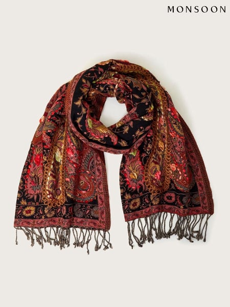 Monsoon Red Jade Large Paisley Scarf (AM3449) | € 61