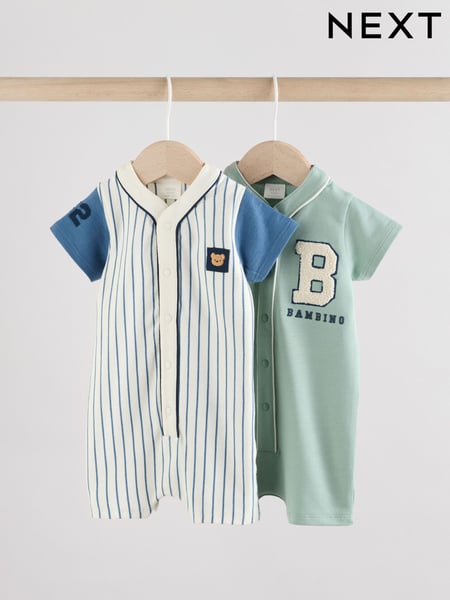 Minerals 100% Cotton Varsity Rompers 2 Pack (AM3910) | € 23 - € 26