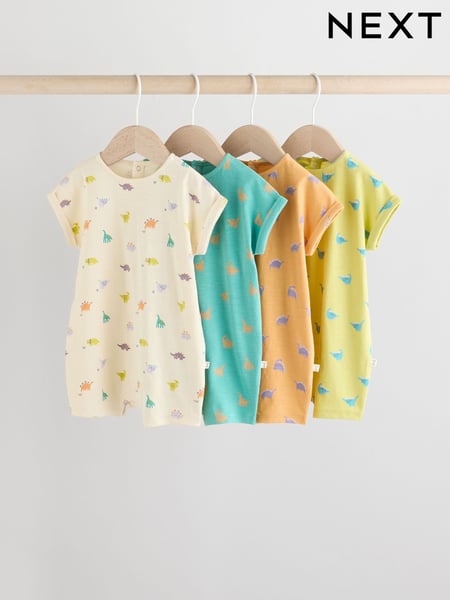 Multi 100% Cotton Baby Rompers 4 Pack (AM3914) | € 30 - € 35