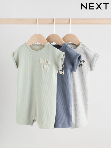 Blue/Grey Baby Rompers 3 Pack (AM3915) | € 26 - € 31