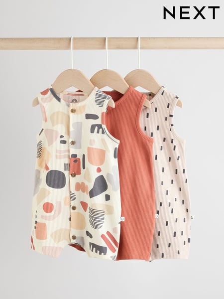 Neutral Baby 100% Cotton Vest Rompers 3 Pack (AM3922) | € 24 - € 30