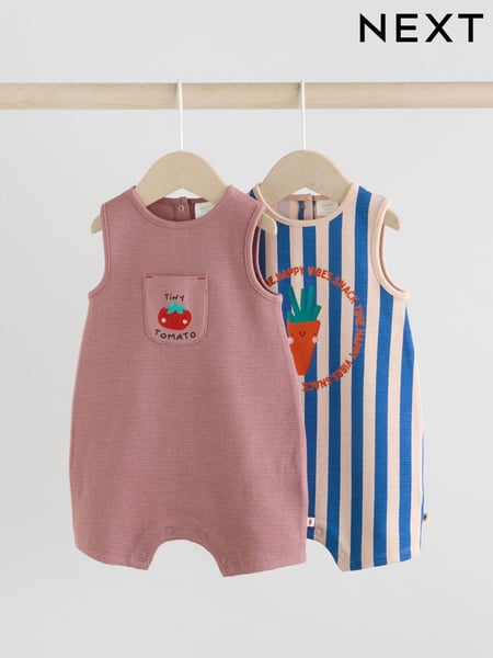 Multi Baby 100% Cotton Rompers 2 Pack (AM3925) | € 23 - € 26