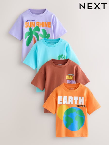Multi Bright Short Sleeve T-Shirts 4 Pack (3mths-7yrs) (AM3984) | € 24 - € 30