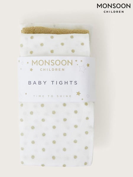 Monsoon Gold Baby Glitter Tights 3 Pack (AM4022) | € 34