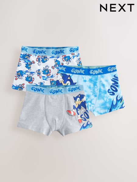 Blue Sonic Boxers 3 Pack (2-14yrs) (AM5049) | € 18 - € 23