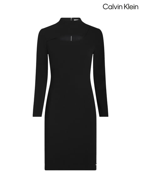 Calvin Klein Black Scuba Crepe Cut Out Dress (AM5476) | € 132