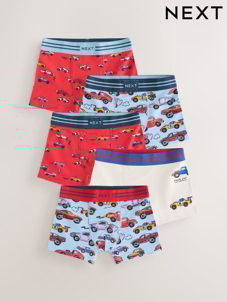 Red/Blue Racing Cars Boxers Trunks 5 Pack (1.5-12yrs) (AM6276) | € 20 - € 23