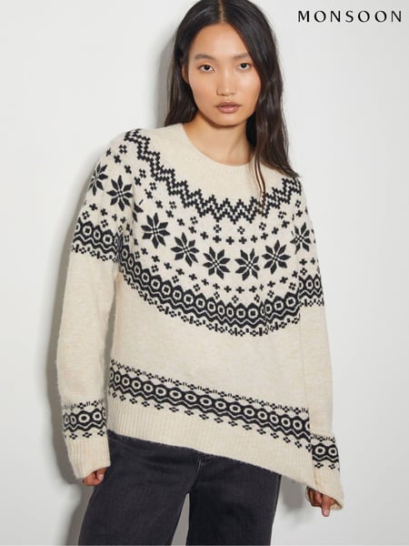 Monsoon Natural Fin Fair Isle Jumper (AM6376) | € 54