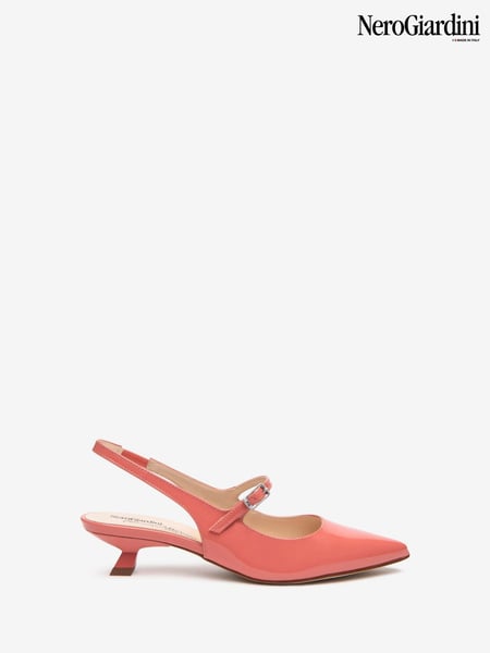 NeroGiardini Pink Leather Slingback Kitten Heels (AM6893) | € 265