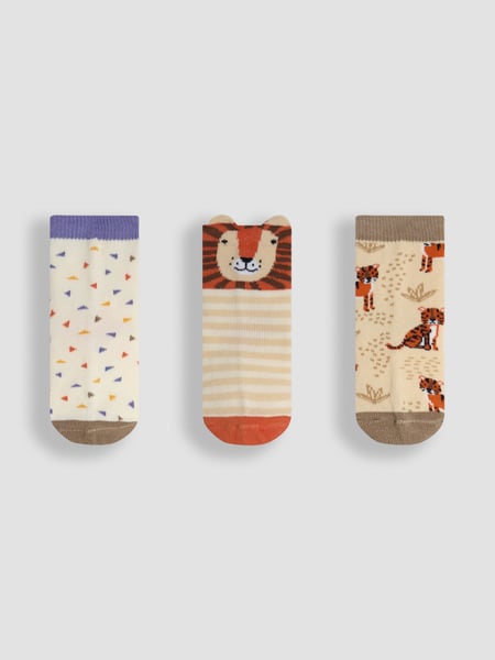 JoJo Maman Bébé Orange Printed Socks 3 Pack (AM7709) | € 15